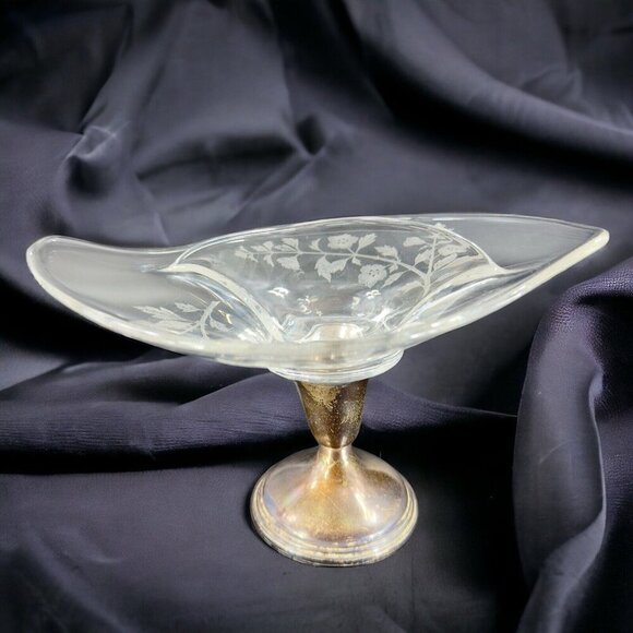 1950 VIKING Dish Pedestal EMPIRE STERLING SILVER Weighted Manganese 365nm UV - Picture 3 of 16